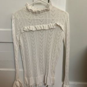 White detailed sweater